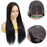 4X4 Lace Closure Human Hair Wigs Pre Plucked Brazilian Virgin Straight Lace Front Hair Wig 150%