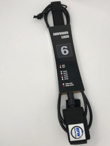 Eclectic Fish Surfboard Leash for Surfboard, Paddleboard, SUP, 9ft Black
