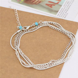 Multi Layer Chain Anklet