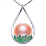 Natural Freshwater Pearl Lotus Flower Necklace - $59.99 PROMO FREE SHIPPING