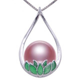 Natural Freshwater Pearl Lotus Flower Necklace - $59.99 PROMO FREE SHIPPING