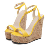 Open Toe Ankle Strap Platform Wedges Women Sandals Super High Cover Heel Gladiator Ladies Shoes Buckle Summer Sandals