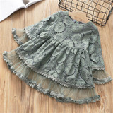 Toddler Girls Dress for Fall Autumn Mustard Grey Pink Boho Outfit