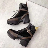 Autumn Winter Women Martin Boots Luxury Brand Fashion Women High Heels Round Toe High Quality Martin Boots Women Boots