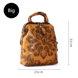 Luxury Vintage Genuine Leather Women Backpacks original first layer leather shoulder bags female handmade ladies Buckle backpack