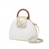 Embroidery Flowers Handbags Simple Ladies' genuine leather Crossbody bags Elegant Women Shoulder bag