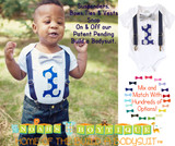 Baby Boy Blue and Grey First Birthday Outfit Shirt Polka Dots Bow Tie