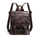 Shoulder Bags For Girls Fashion Women Backpack  Vintage Genuine Leather Backpack Female High Quality