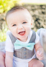 Grey Gray Suit Baby Vest - Baby Tuxedo Vest - Baby Boy Wedding Vest - Baby Boy Birthday Vest - Baby Vest Bodysuit