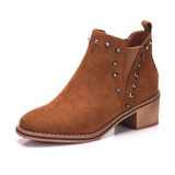 Women Ankle Boots Heels Shoes Fashion Rivet High Quality Boots