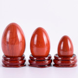 Undrilled Certified Natural Red Jasper Yoni Egg (Set of 3) Undrilled Certified Natural Red Jasper Yoni Egg (Set of 3)