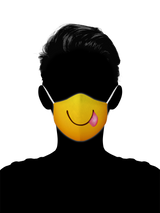 Side Tongue Emoji - Face Mask