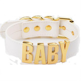 "BABY" Leather Choker Necklace