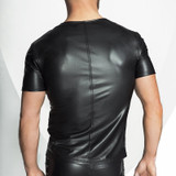 Faux Leather & Mesh T-Shirt Faux Leather & Mesh T-Shirt