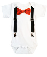 Halloween Outfits for Baby Boys Pumpkin Bow Tie and Suspenders