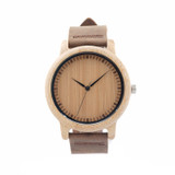 Classic Bamboo Wood Watch & Leather Strap Classic Bamboo Wood Watch & Leather Strap