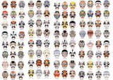 ★104 Types of "Peking Opera,beijing opera" Face Clipart,EPS Vector pattern Design,EPS clipart,tattoo design,Digital Download vector