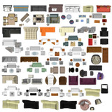 ★Photoshop PSD Blocks-Interior Design PSD Blocks -Sofa PSD Blocks