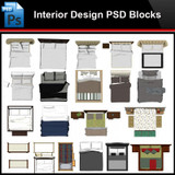 ★Photoshop PSD Blocks-Interior Design PSD Blocks-Bed PSD Blocks