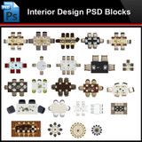 ★Photoshop PSD Blocks-Interior Design PSD Blocks-Table PSD Blocks