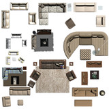 ★Photoshop PSD Blocks-Interior Design PSD Blocks-Sofa PSD Blocks