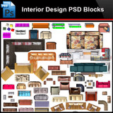 ★Photoshop PSD Blocks-Interior Design PSD Blocks-Sofa PSD Blocks