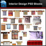 ★Photoshop PSD Blocks-Interior Design PSD Blocks-Bed PSD Blocks V1