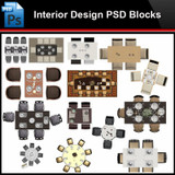 ★Photoshop PSD Blocks-Interior Design PSD Blocks-Desk & Chair PSD Blocks V4