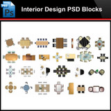 ★Photoshop PSD Blocks-Interior Design PSD Blocks-Desk & Chair PSD Blocks V3