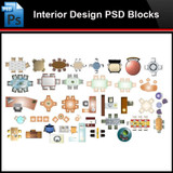 ★Photoshop PSD Blocks-Interior Design PSD Blocks-Desk & Chair PSD Blocks V1