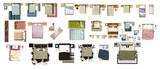 ★Photoshop PSD Blocks-Interior Design PSD Blocks-Bed PSD Blocks V3