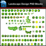 ★Photoshop PSD Blocks-Landscape Design PSD Blocks-2D Tree PSD Blocks