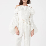 Ruched Ruffles Blouses Womens Slash Neck Lantern Long Sleeve Slim Short Shirts For Female Fashion Clothes 2020 Tide