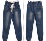 Arrival Winter Warm Jeans Women Thicken Fleece Skinny Harem Pants Trousers Elastic Waist Denim Trousers Plus Size Pants