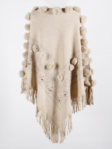 Women's ponchos and capes накидка женская пончо cloak Winter Knitted Cashmere Poncho Capes Shawl tassel Cardigans Sweater