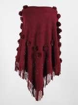 Women's ponchos and capes накидка женская пончо cloak Winter Knitted Cashmere Poncho Capes Shawl tassel Cardigans Sweater