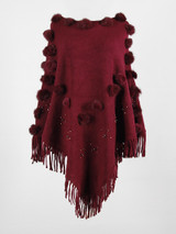 Women's ponchos and capes накидка женская пончо cloak Winter Knitted Cashmere Poncho Capes Shawl tassel Cardigans Sweater