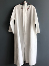 New  Women Dresses Spring Summer Cotton and Linen Elegant Pleated Long White Dresses V Neck Lace Up Bow DR1086