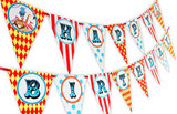 Big Top Circus Happy Birthday Banner Pennant