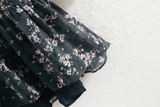 Women Ruffle Bow Tie Mini Floral Print Dress Vintage Long Sleeve Casual Loose Pleated Dress Ruffles Party Dress Vestidos