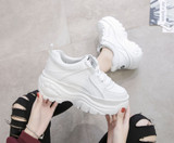 Casaul Shoes Woman High Platform Sneakers Women New 2020 Spring Female Shoes Black White Sneakers For Women Breathable 40
