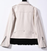 Spring Genuine Leather Jacket Women  Fashion Real Sheepskin Coat Rivet Motorcycle Biker Jacket Female Sheep Leather Coat