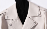 Spring Genuine Leather Jacket Women  Fashion Real Sheepskin Coat Rivet Motorcycle Biker Jacket Female Sheep Leather Coat