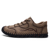 High Quality Men Shoes Leather Mens Shoes Casual Classic Lightweight Casual Leather Shoes Men Comfortable Summer Big Size38-48