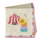 Circus Birthday Party Tableware Set,RiscaWin Party Set Supplies for 8, Paper Plates,Paper Cups,Paper Straws,Napkins,Wooden Forks,Wooden Knives,Wooden Spoon– Complete Party Pack(Circus)