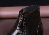 Italian Real Leather Men Boots Pointed Toe Lace Up Ankle Boots Large Size Business Men Formal Leather Boots Shoes