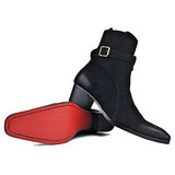 Genuine Cow Leather Suede high heel Men Boots high top Zipper fashion British style fashion men's Chelsea Boots  Hot Sales