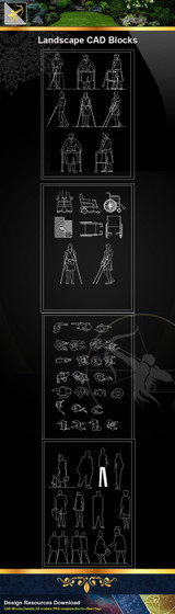 ★Landscape CAD Blocks -People Plan,elevation ,Handicap facilities CAD Blocks