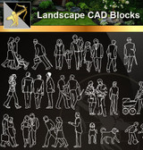 ★Landscape CAD Blocks -People Plan,elevation ,Handicap facilities CAD Blocks