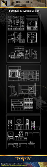 ★Interior Design CAD Blocks -Furniture Elevation Design